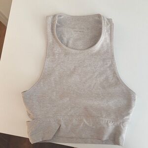 Outdoor Voices Beige Crop Top Sports Bra